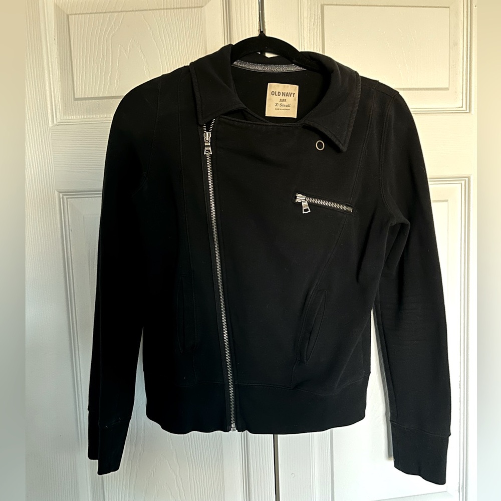 EUC Old Navy Zip Coat - Vintage, Black XS